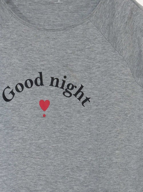 Camiseta largo medio con automáticos en los hombros - So Easy - Kiabi