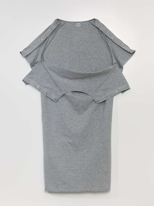 Camiseta largo medio con automáticos en los hombros - So Easy - Kiabi