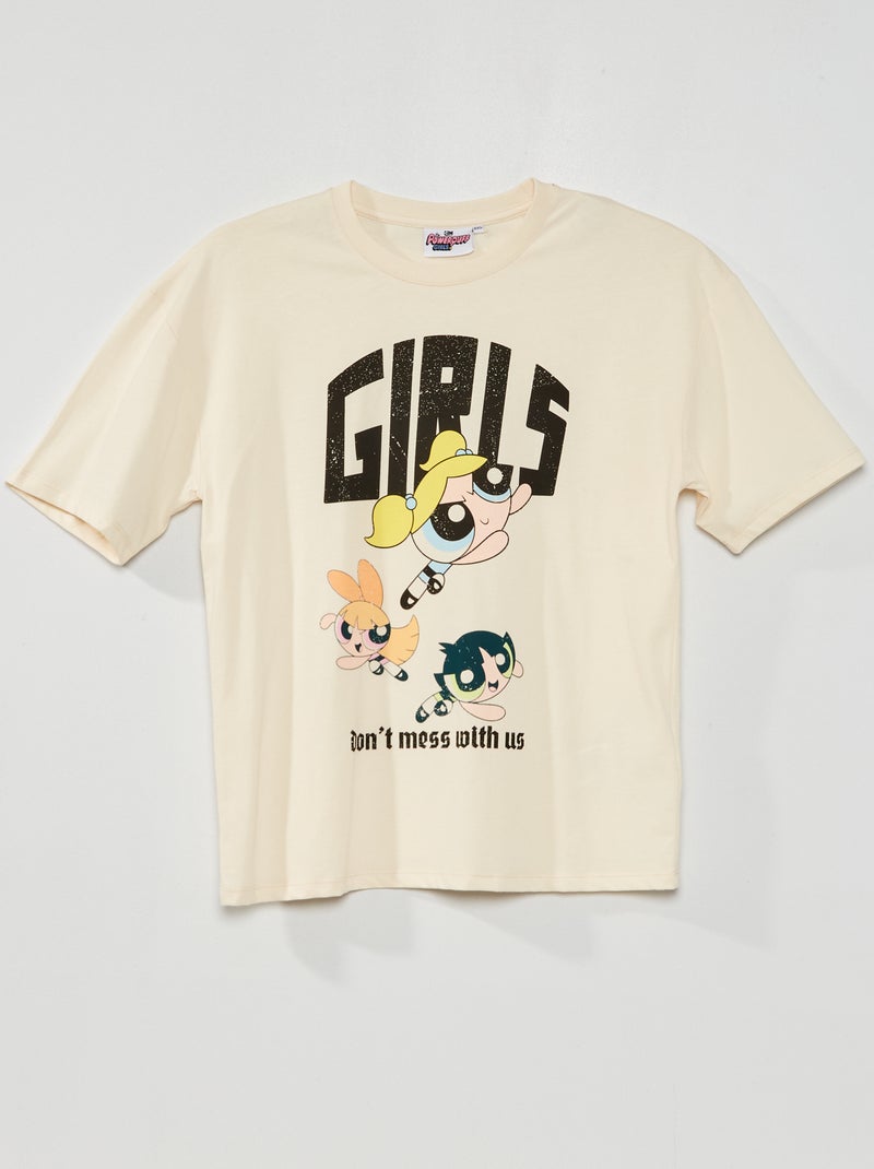 Camiseta 'Las Supernenas' de punto Blanco - Kiabi