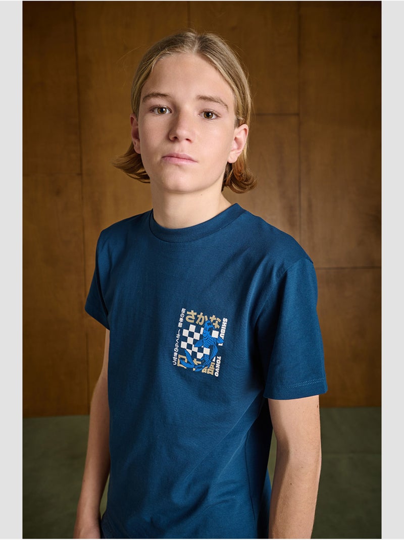 Camiseta LASOVBO Azul - Kiabi