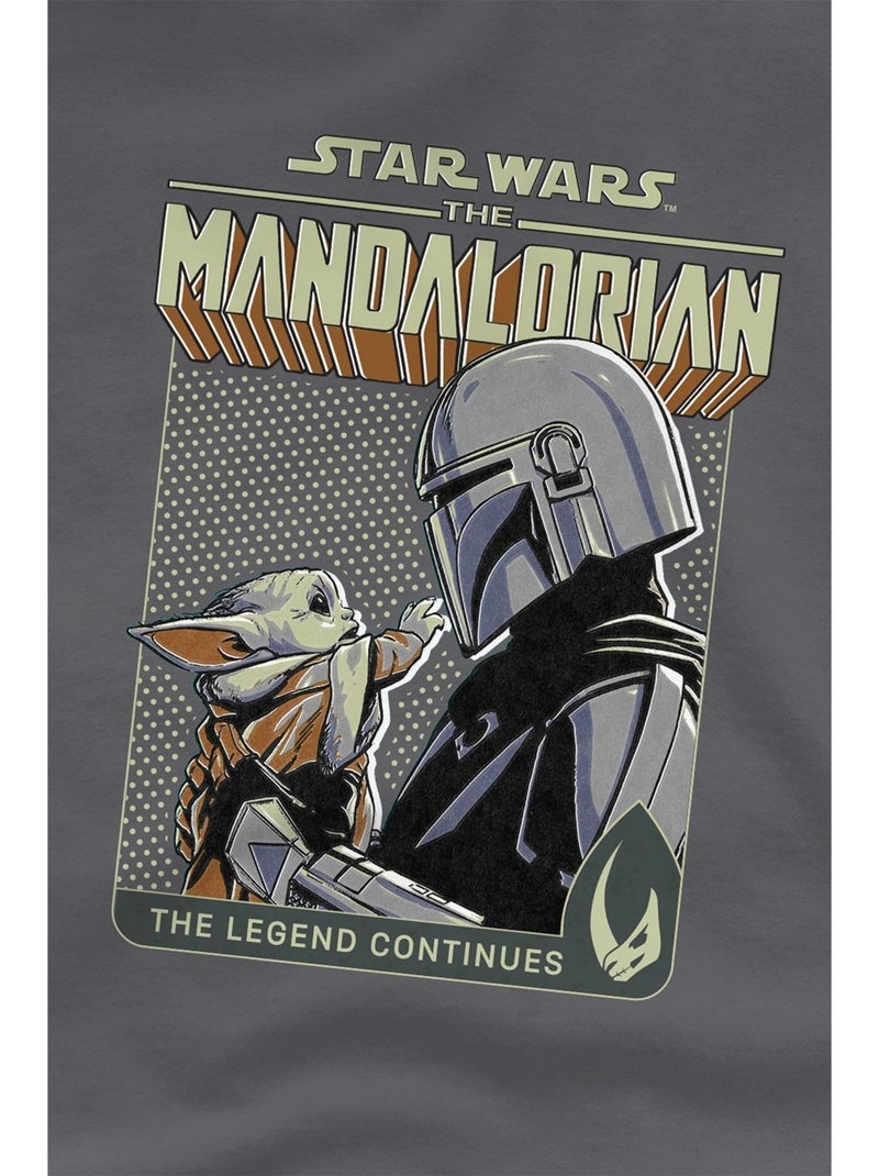 Camiseta legend continues de grogu para hombre - star wars: the mandalorian Gris negro - Kiabi