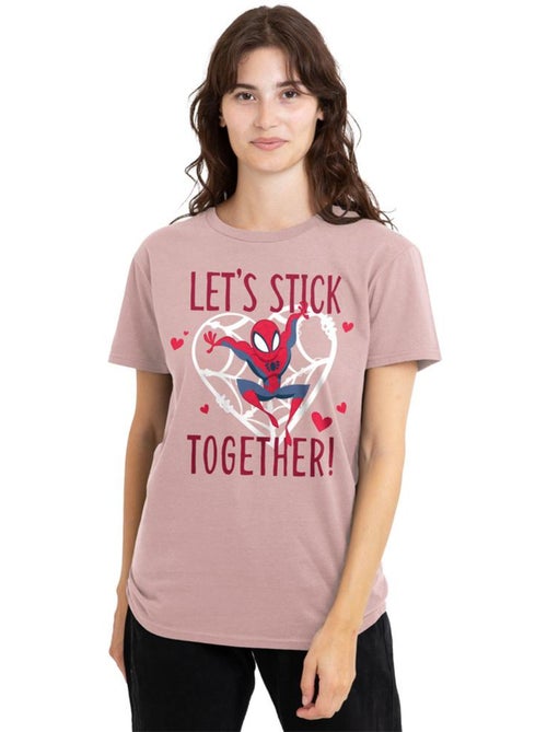 Camiseta let´s stick together día de san valentín para mujer - spider-man - Kiabi Camiseta let´s stick together día de san valentín para mujer - spider-man - Kiabi