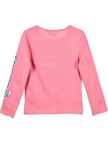 Camiseta lilo & stitch rosa niña | licencia oficial