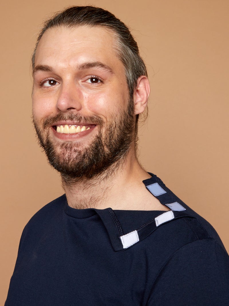 Camiseta lisa - colección fácil de poner azul - Kiabi