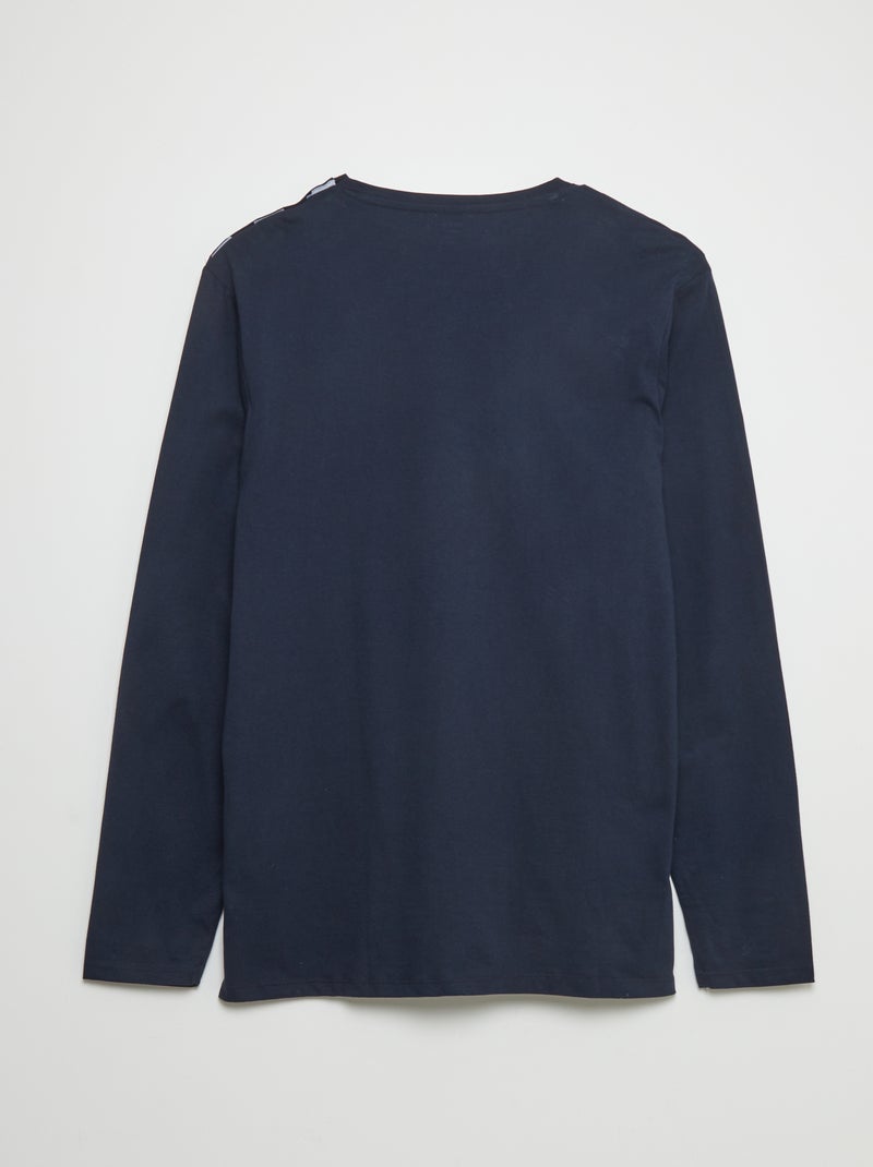 Camiseta lisa - colección fácil de poner azul - Kiabi