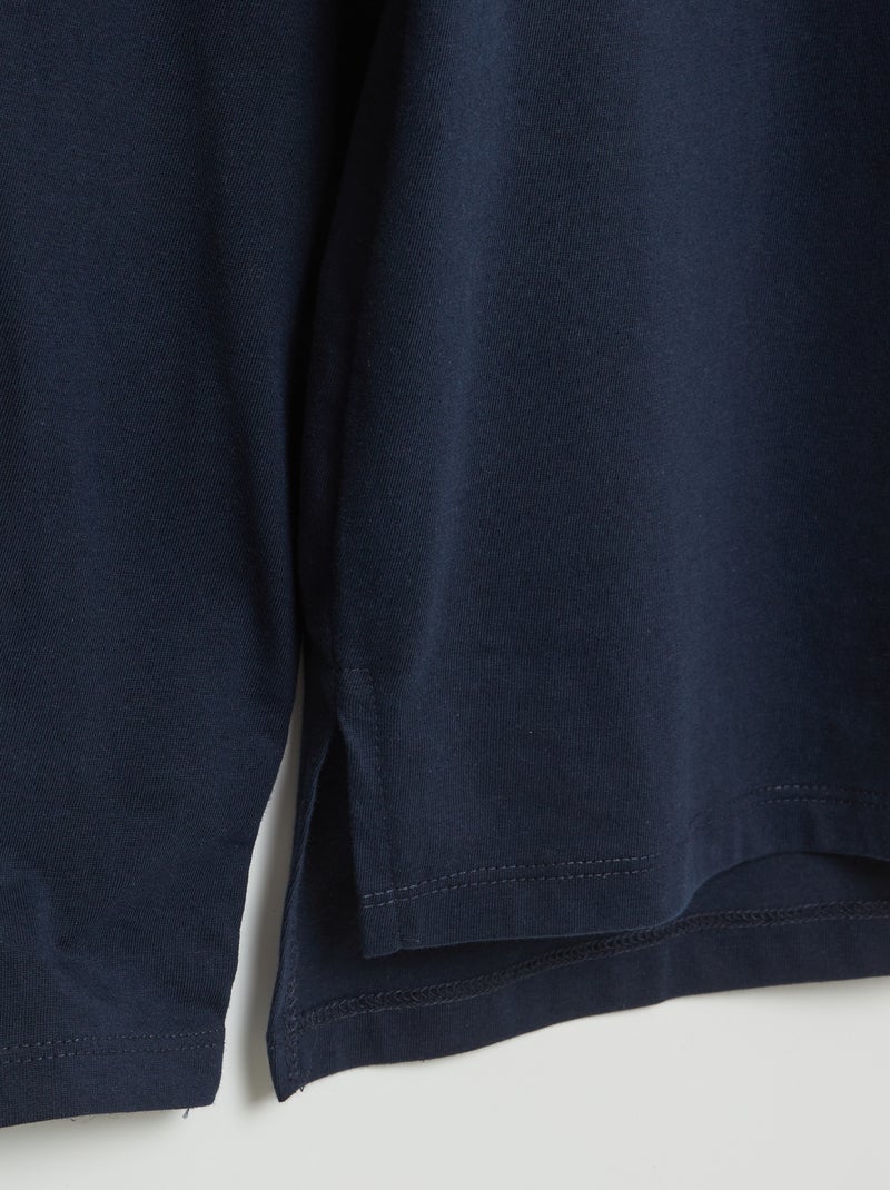 Camiseta lisa - colección fácil de poner azul - Kiabi