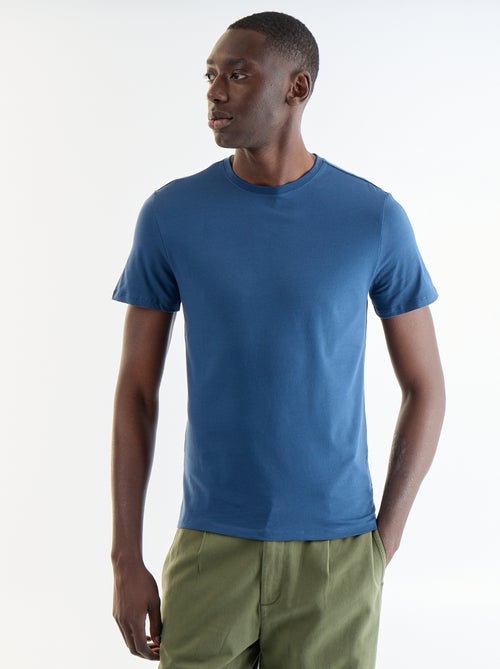Camiseta lisa - Slim fit - Kiabi Camiseta lisa - Slim fit - Kiabi