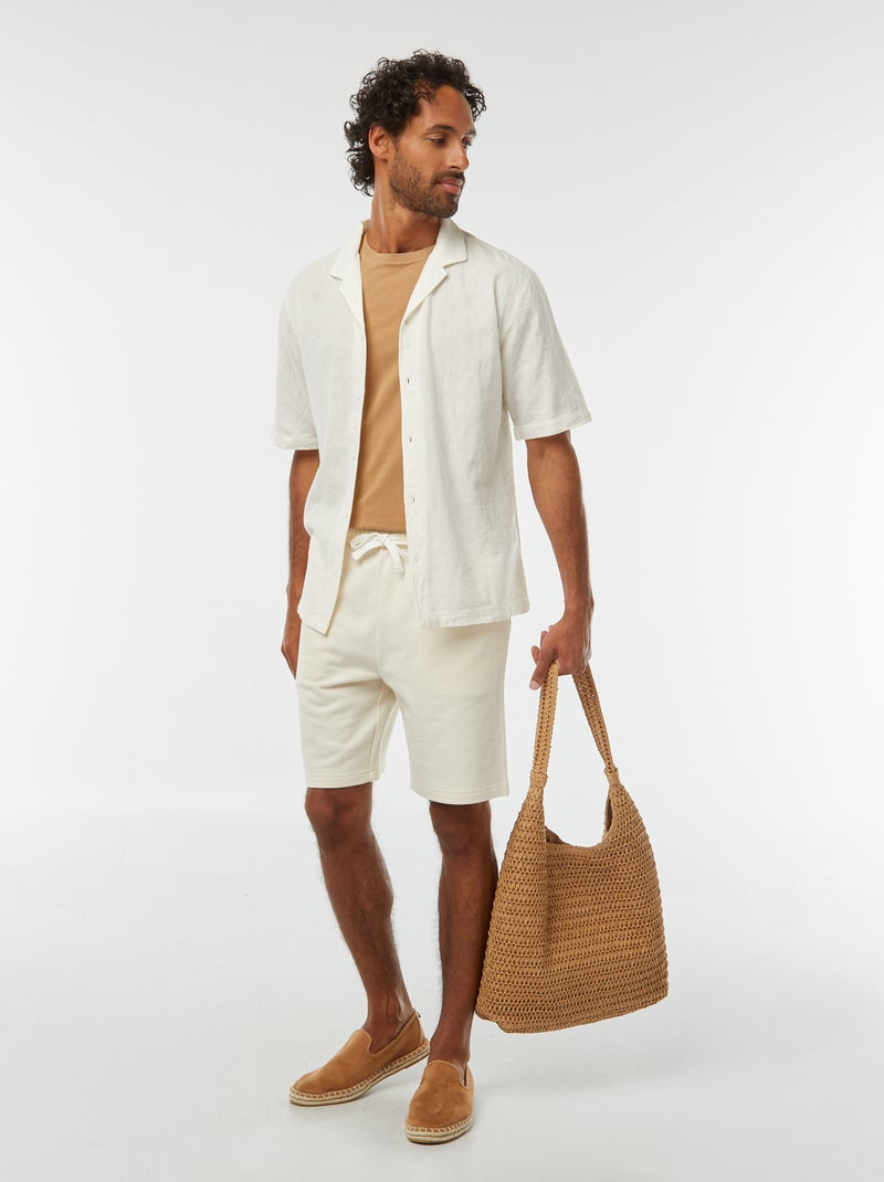 Camiseta lisa - Slim fit Beige - Kiabi