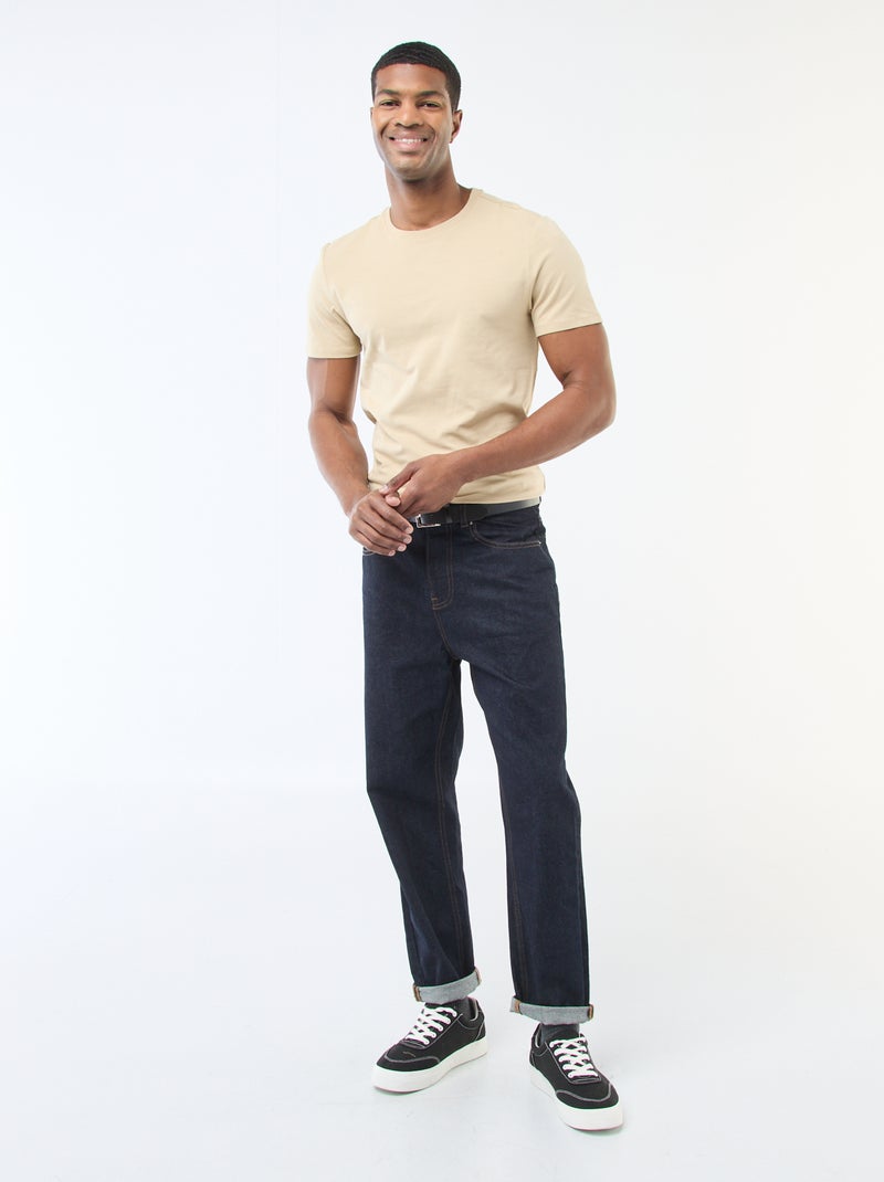 Camiseta lisa - Slim fit Beige - Kiabi