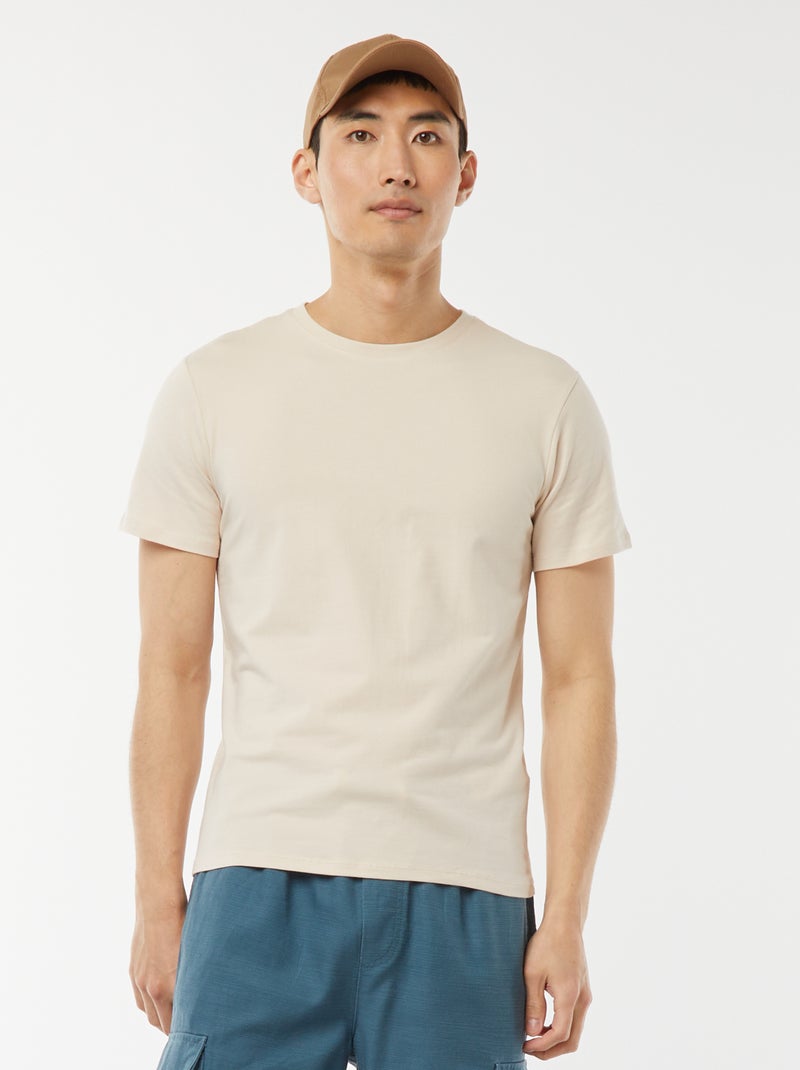 Camiseta lisa - Slim fit Gris - Kiabi