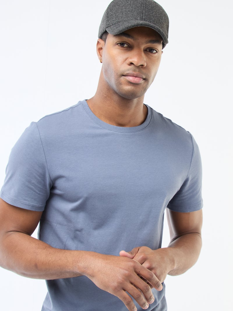 Camiseta lisa - Slim fit Gris - Kiabi