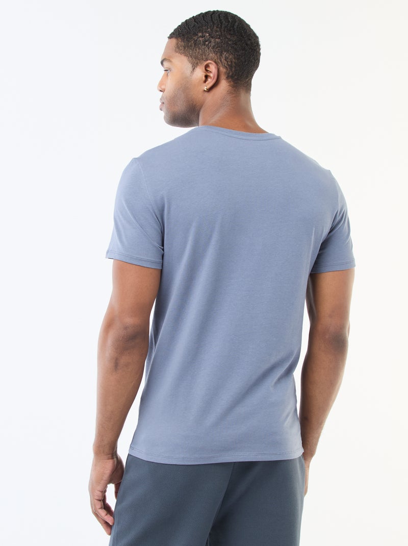 Camiseta lisa - Slim fit Gris - Kiabi