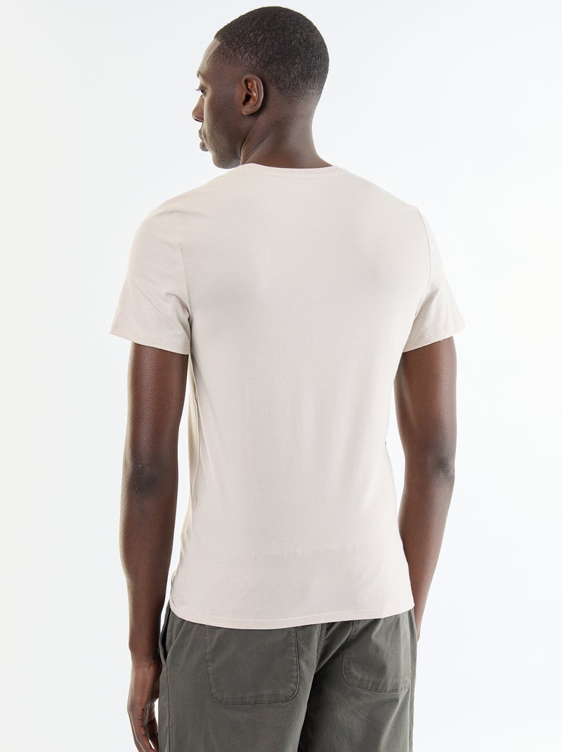 Camiseta lisa - Slim fit Gris - Kiabi