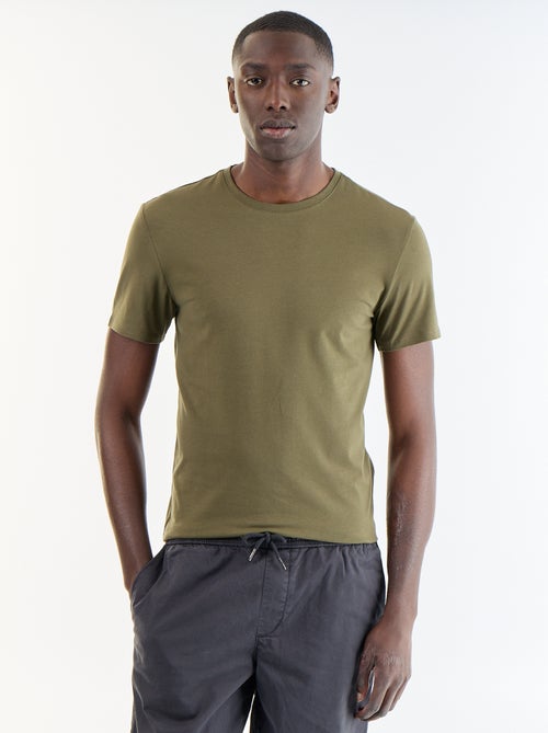 Camiseta lisa - Slim fit - Kiabi