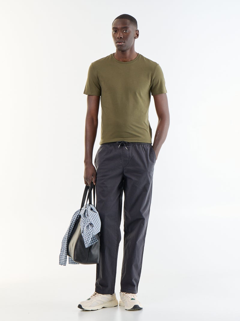 Camiseta lisa - Slim fit Gris - Kiabi