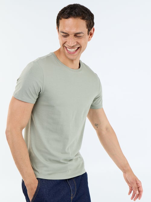 Camiseta lisa - Slim fit - Kiabi