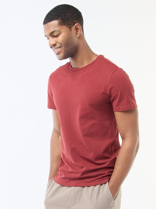 Camiseta lisa - Slim fit - Kiabi