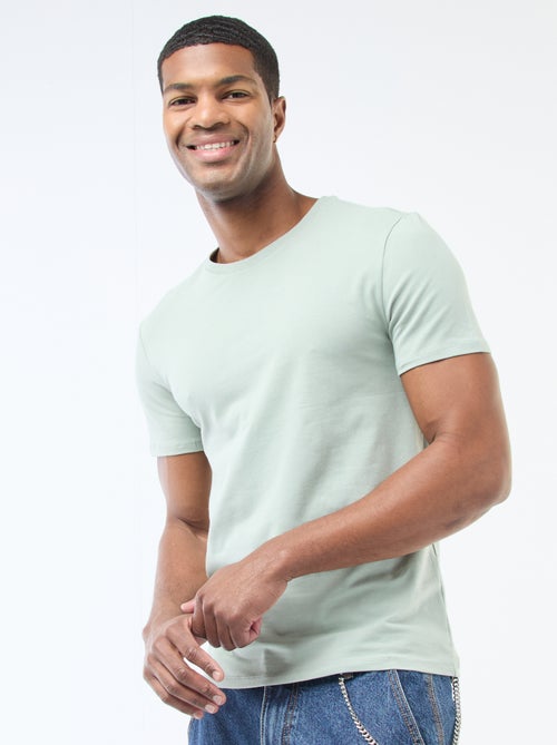 Camiseta lisa - Slim fit - Kiabi