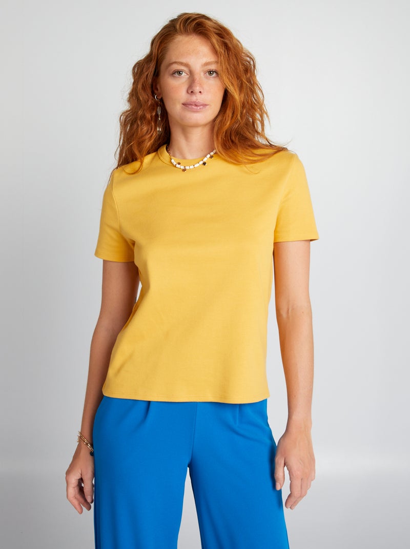 Camiseta lisa amarillo - Kiabi