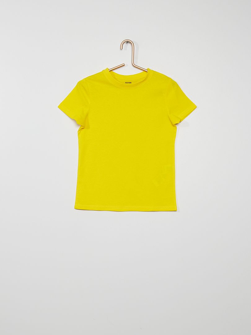 Camiseta lisa amarillo - Kiabi