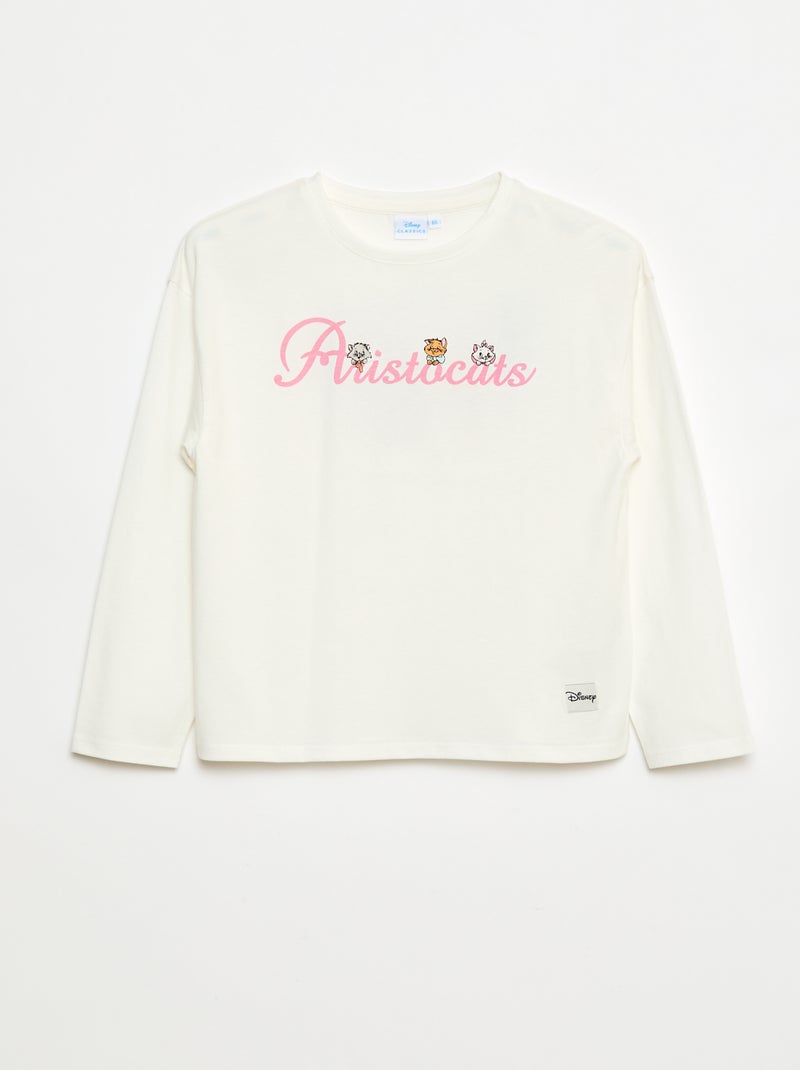 Camiseta lisa 'Aristogatos' 'Disney' Blanco - Kiabi