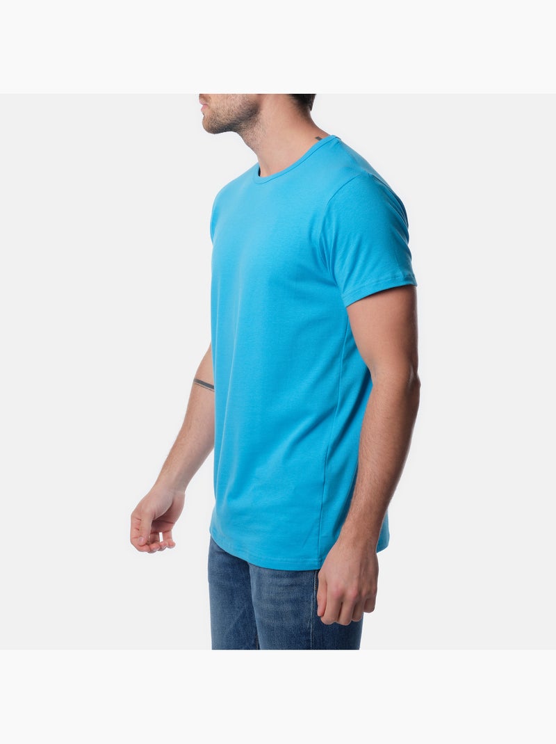 Camiseta lisa Azul turquesa - Kiabi