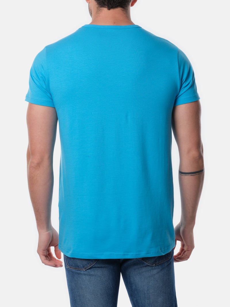 Camiseta lisa Azul turquesa - Kiabi