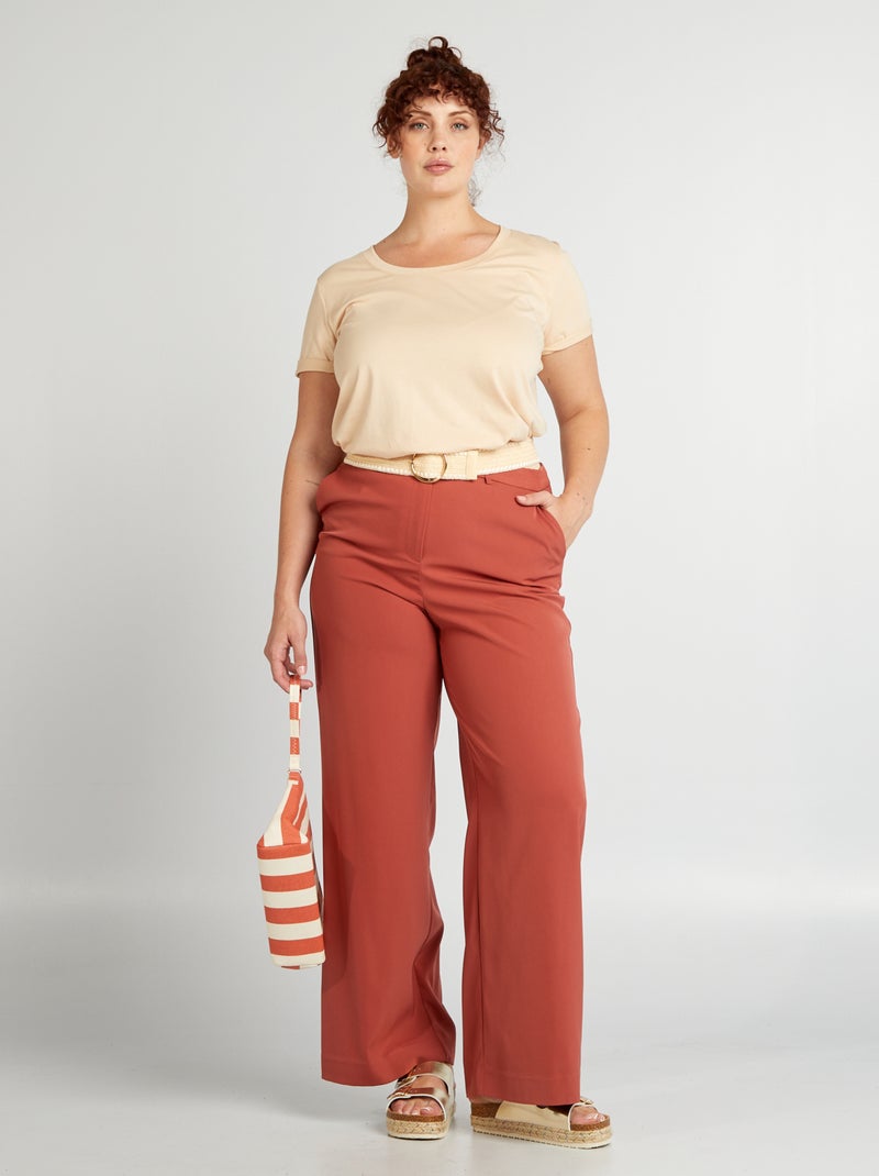 Camiseta lisa BEIGE - Kiabi