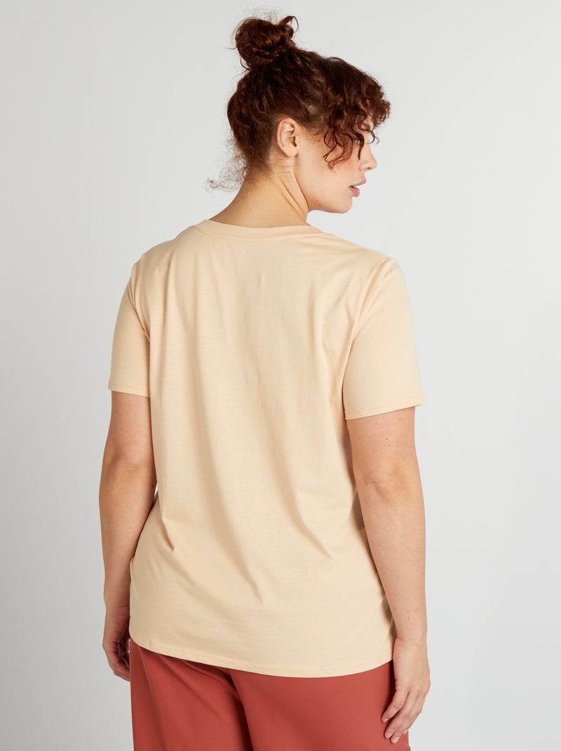 Camiseta lisa BEIGE - Kiabi