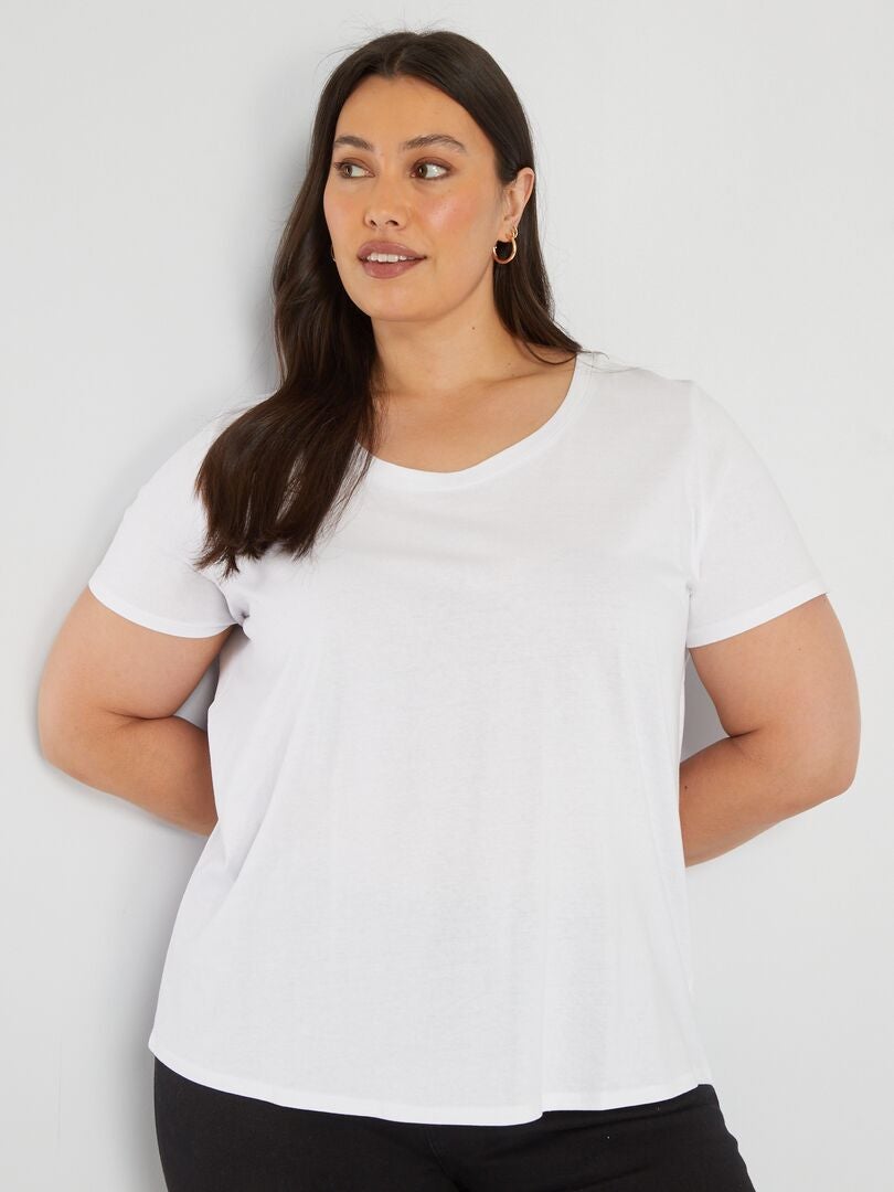 Camiseta lisa Blanco - Kiabi