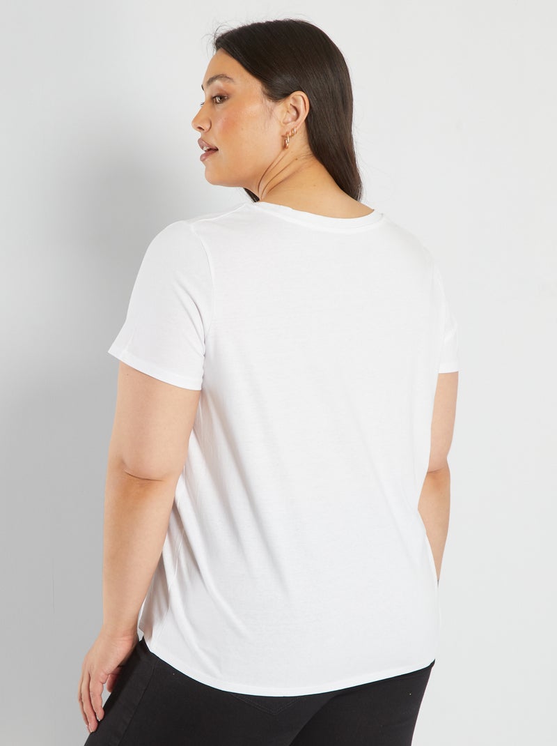 Camiseta lisa blanco - Kiabi