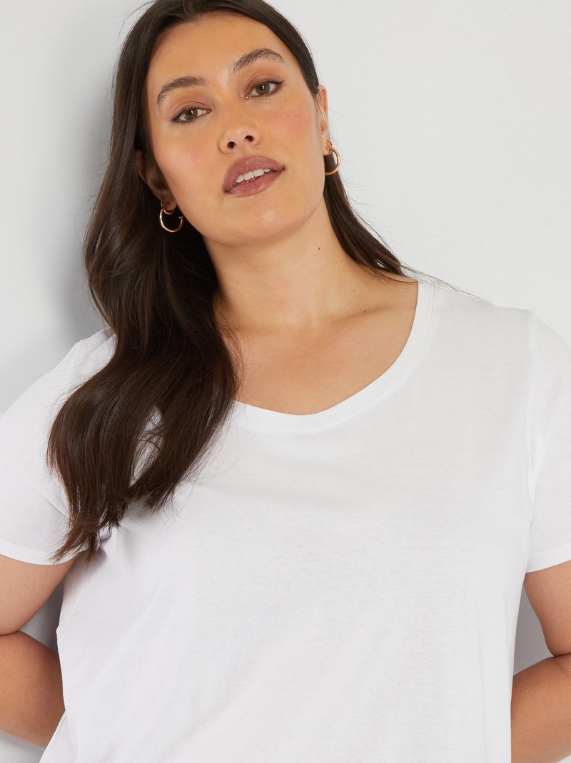 Camiseta lisa blanco - Kiabi