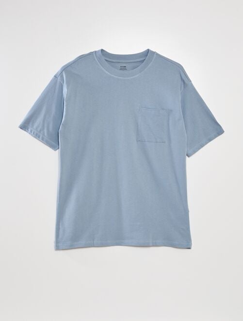 Camiseta lisa con corte ancho - Kiabi