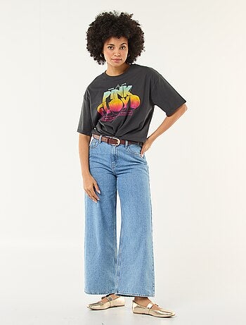 Camiseta lisa con estampado 'Pink Floyd'