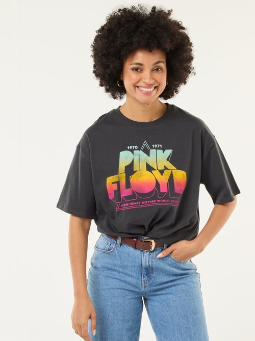 Camiseta lisa con estampado 'Pink Floyd' - Kiabi