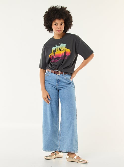 Camiseta lisa con estampado 'Pink Floyd' - Kiabi