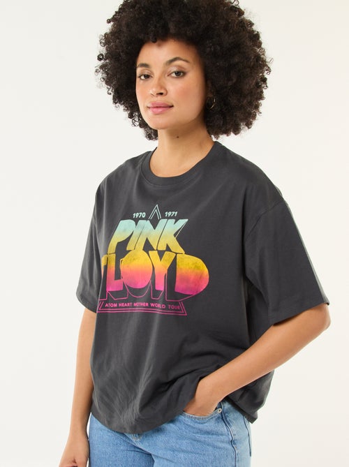 Camiseta lisa con estampado 'Pink Floyd' - Kiabi