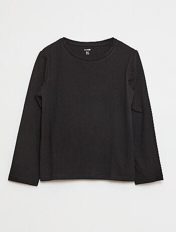 Camiseta lisa con hombros fruncidos
