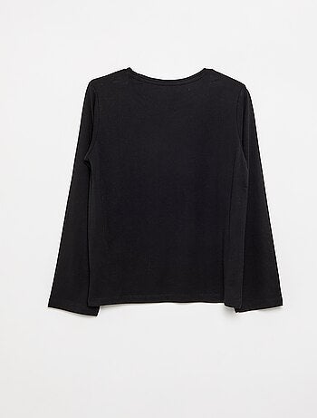 Camiseta lisa con hombros fruncidos