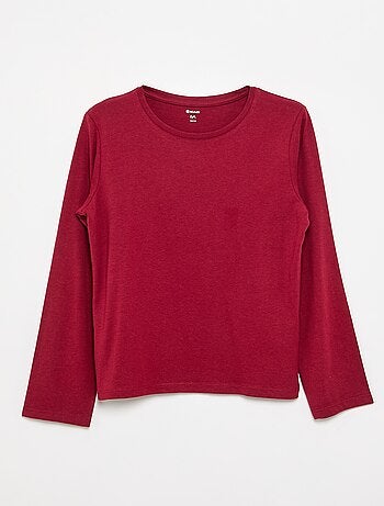 Camiseta lisa con hombros fruncidos