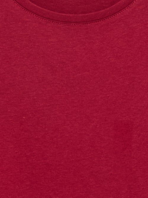 Camiseta lisa con hombros fruncidos - Kiabi Camiseta lisa con hombros fruncidos - Kiabi