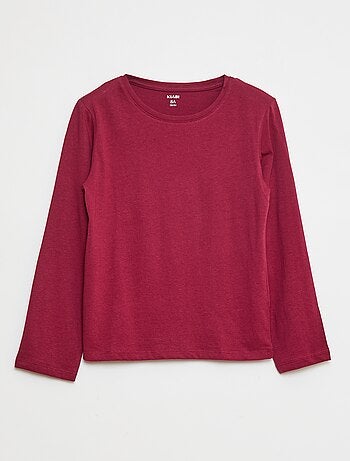 Camiseta lisa con hombros fruncidos