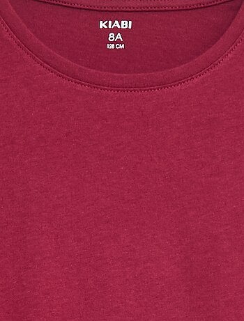 Camiseta lisa con hombros fruncidos