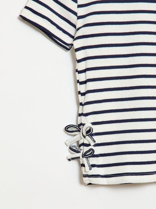 Camiseta lisa con nudos originales - Kiabi