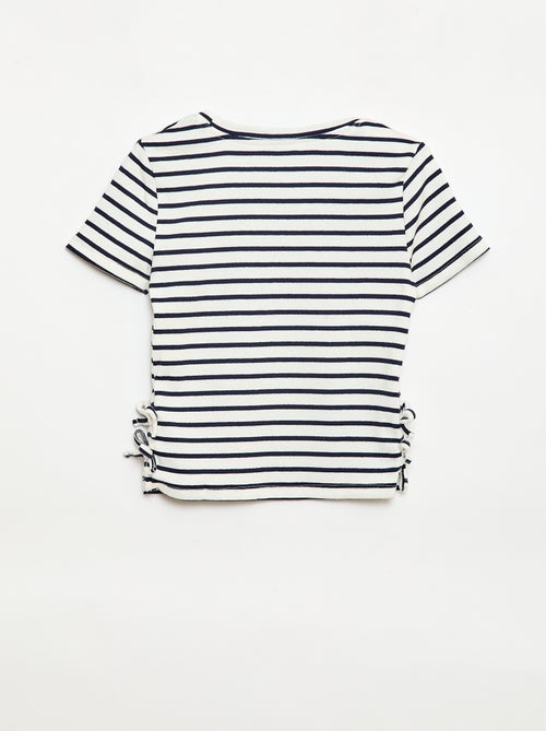 Camiseta lisa con nudos originales - Kiabi