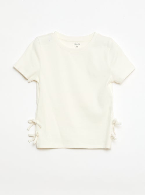 Camiseta lisa con nudos originales - Kiabi