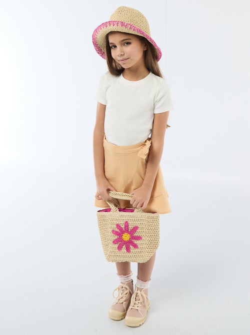 Camiseta lisa con nudos originales - Kiabi