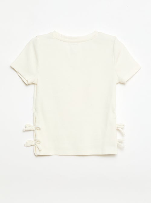 Camiseta lisa con nudos originales - Kiabi