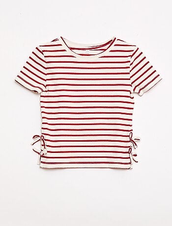 Camiseta lisa con nudos originales