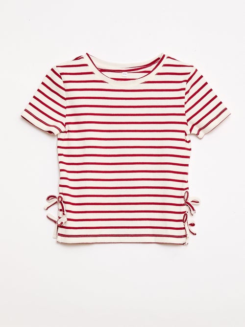 Camiseta lisa con nudos originales - Kiabi